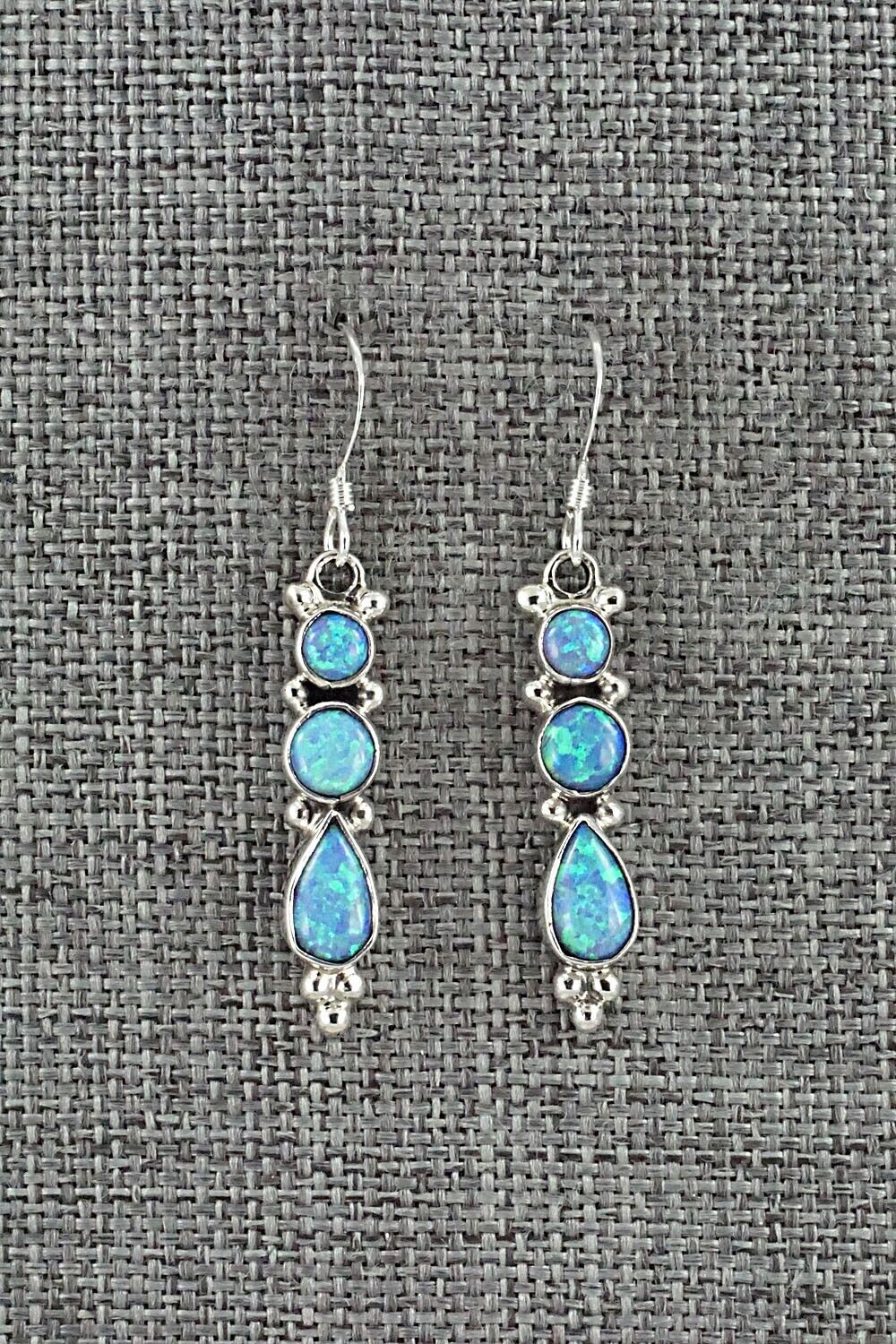 Opalite & Sterling Silver Earrings - Gary Shorty