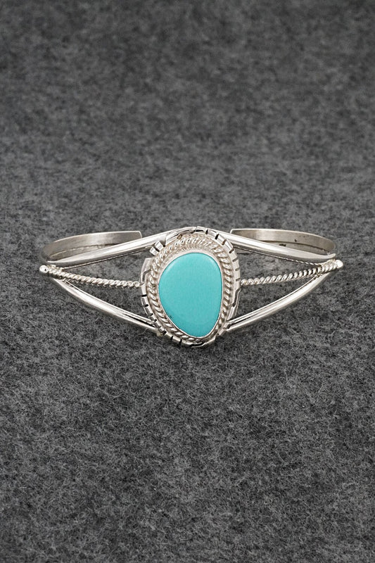 Turquoise & Sterling Silver Bracelet - Peggy Skeets