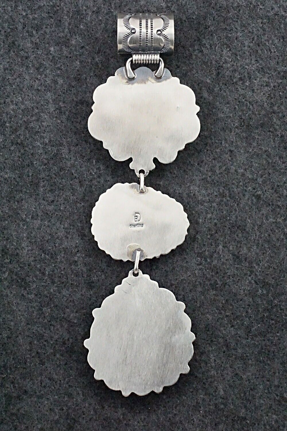 Turquoise & Sterling Silver Pendant - Raymond Delgarito