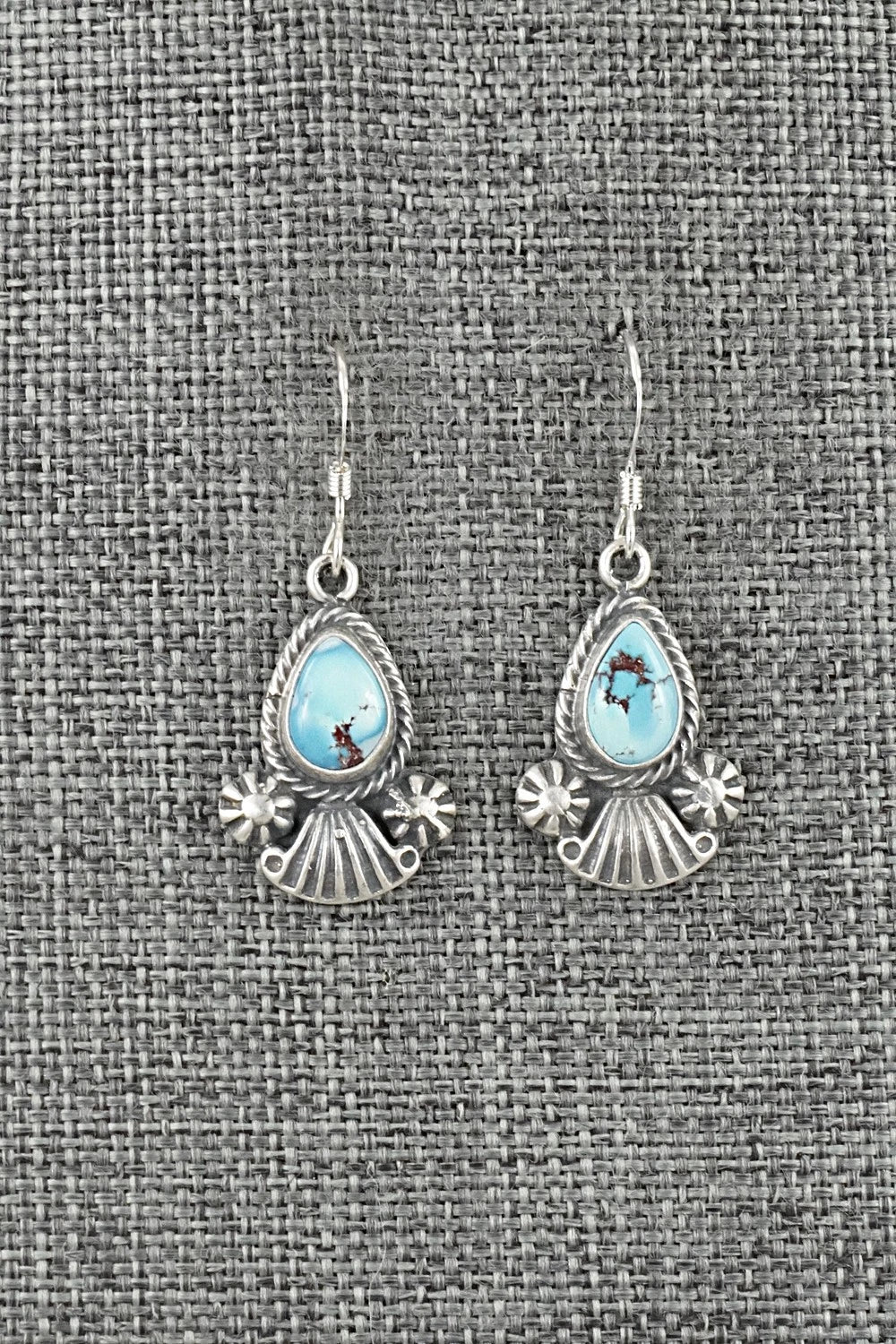 Turquoise & Sterling Silver Earrings - Verley Betone