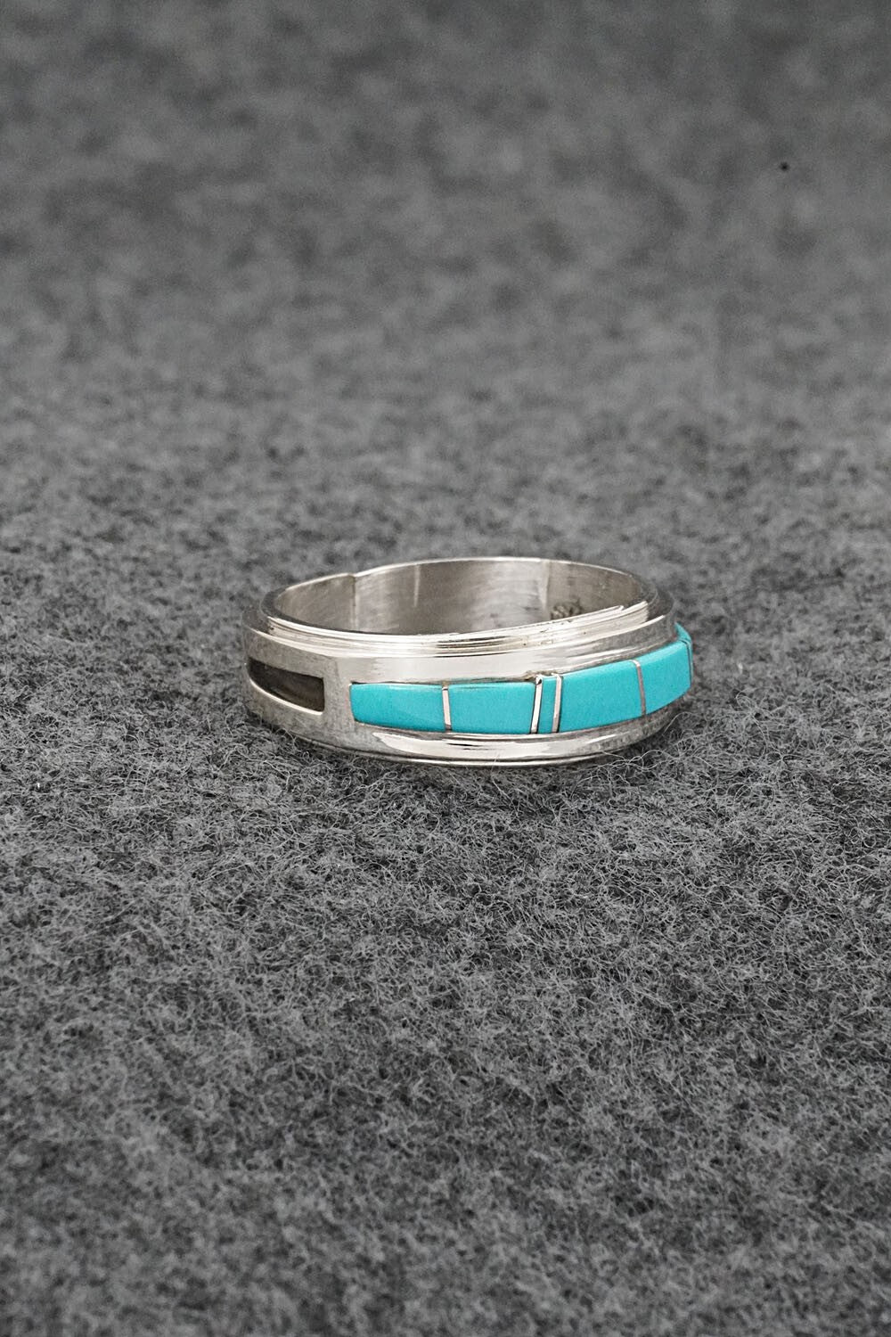 Turquoise & Sterling Silver Ring - Wilbert Muskett Jr. - Size 7.5