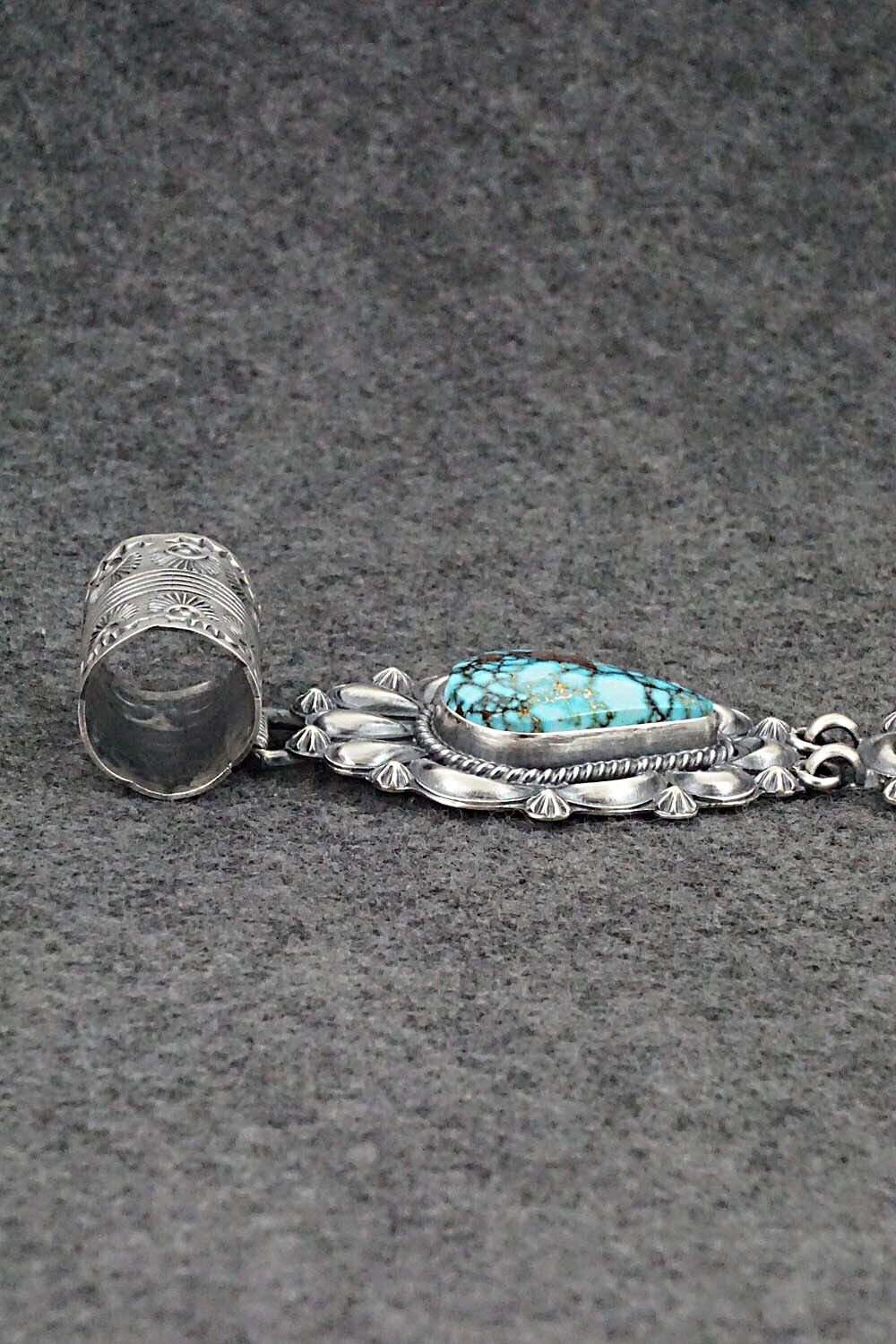 Turquoise & Sterling Silver Pendant - Raymond Delgarito