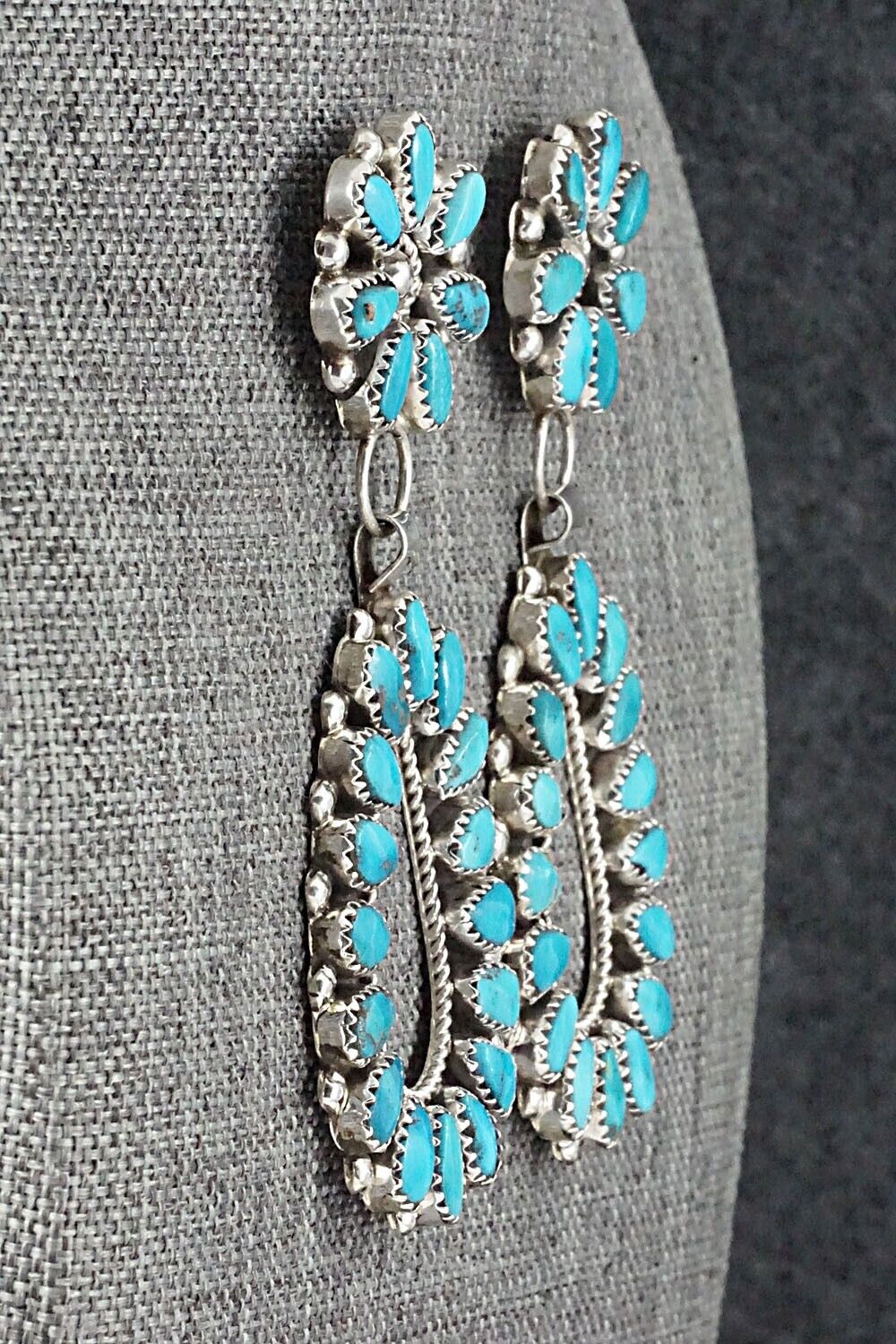 Turquoise & Sterling Silver Earrings - Eunise Wilson