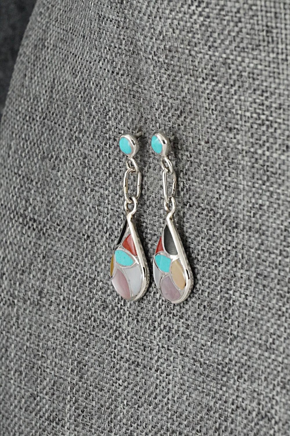 Multi-Stone & Sterling Silver Earrings - Orena Leekya
