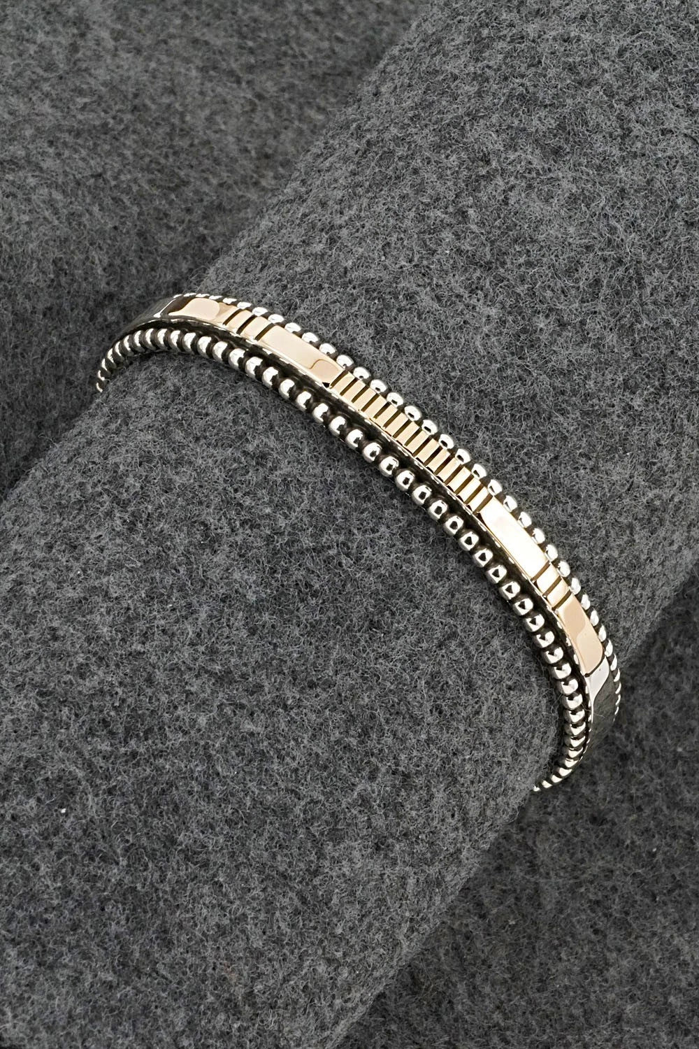 Sterling Silver and 14k Gold Bracelet - Jonathan Nez