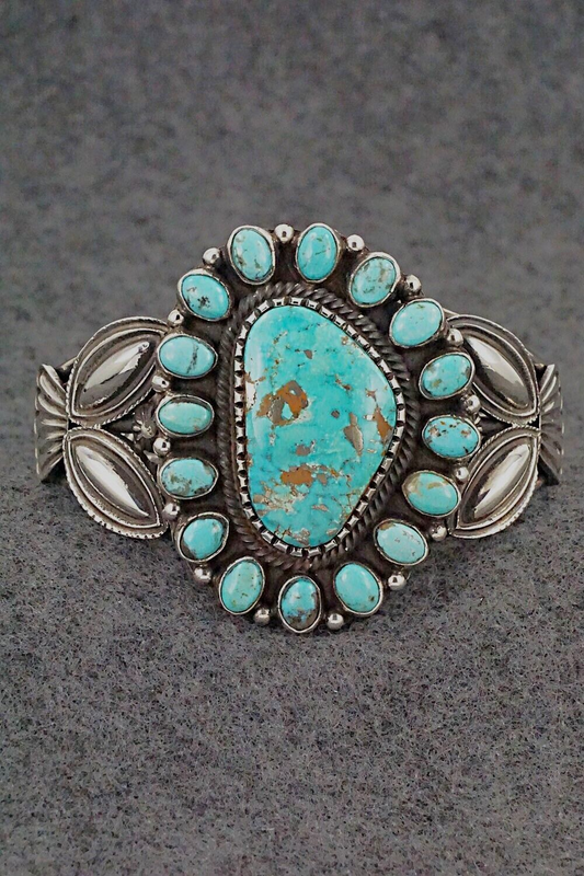 Turquoise & Sterling Silver Bracelet - Leon Martinez