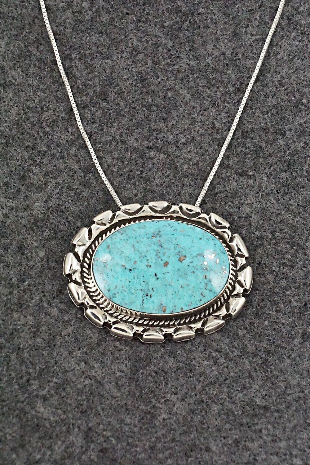 Turquoise & Sterling Silver Necklace - Jimson Belin
