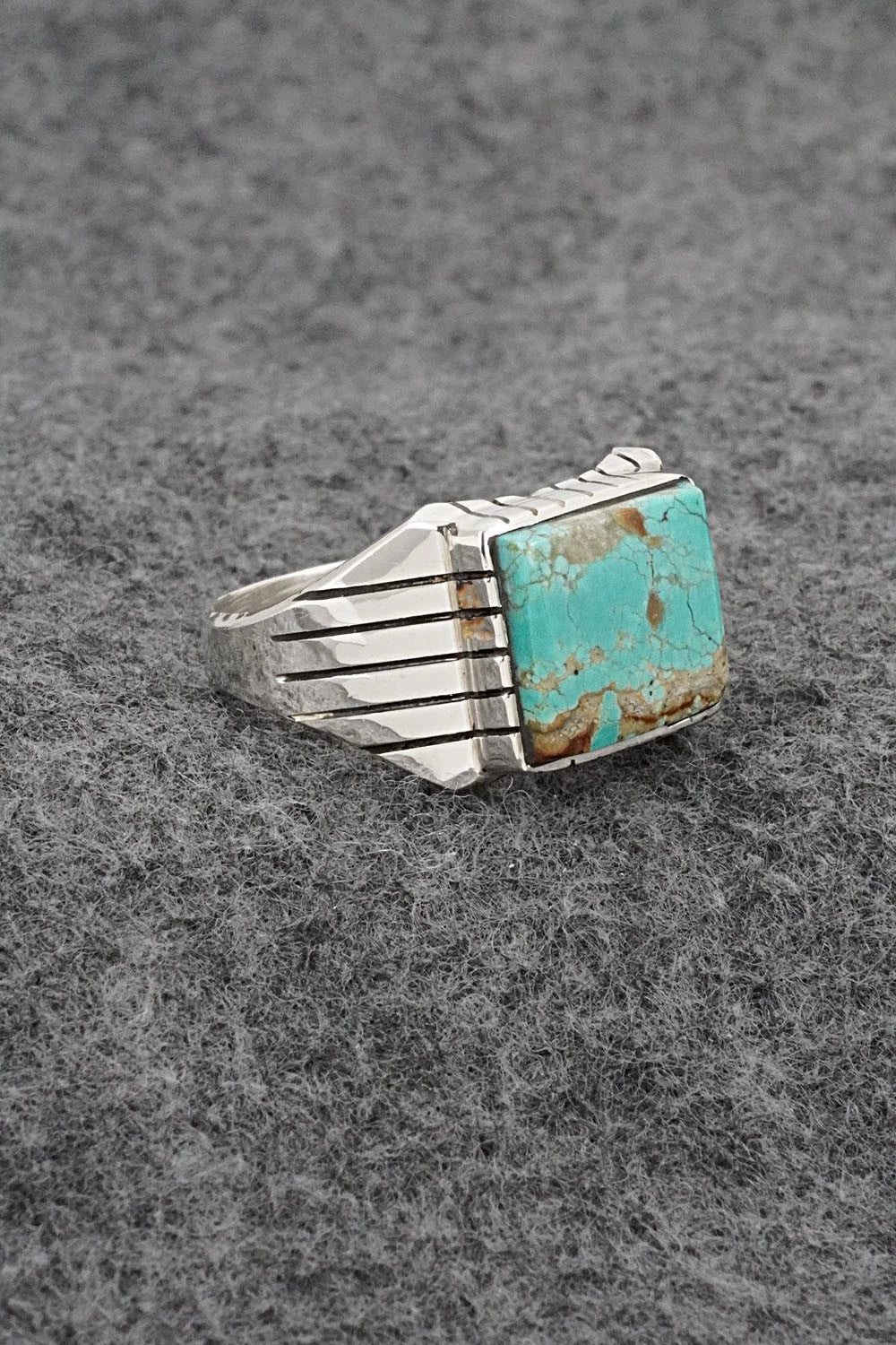 Turquoise & Sterling Silver Ring - Trevor Jack - Size 11.5