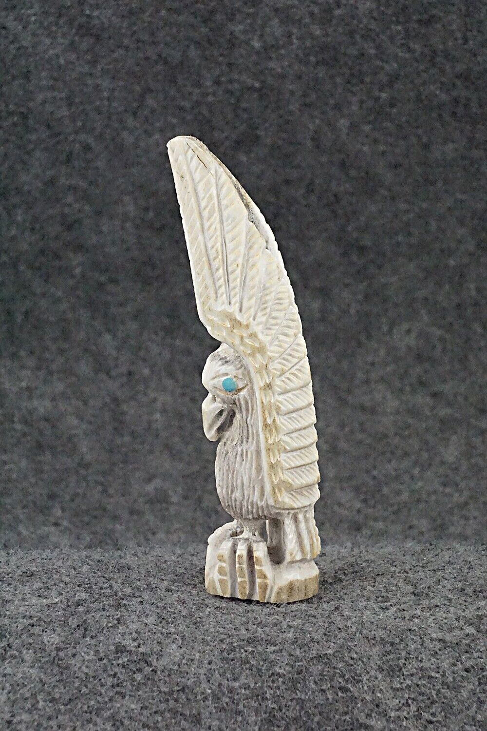 Eagle Zuni Fetish Carving - Garrick Weeka
