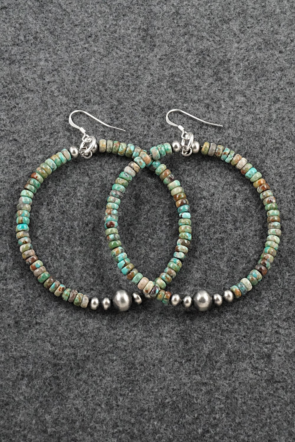 Turquoise & Sterling Silver Earrings - Doreen Jake
