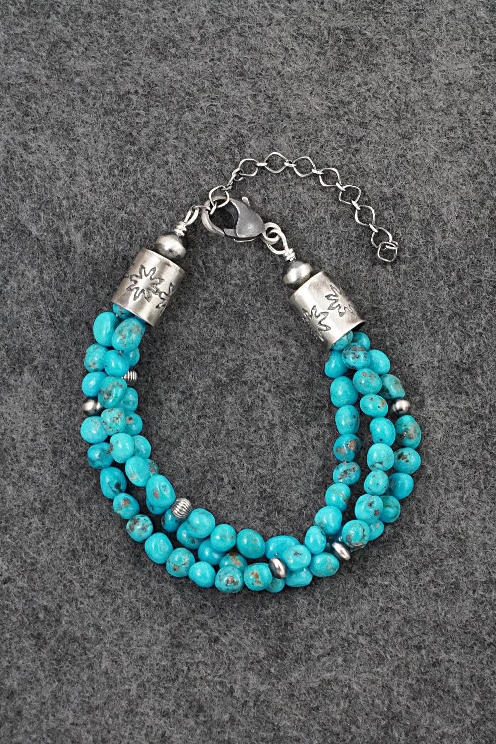 Turquoise & Sterling Silver Bracelet - Theresa Skeets