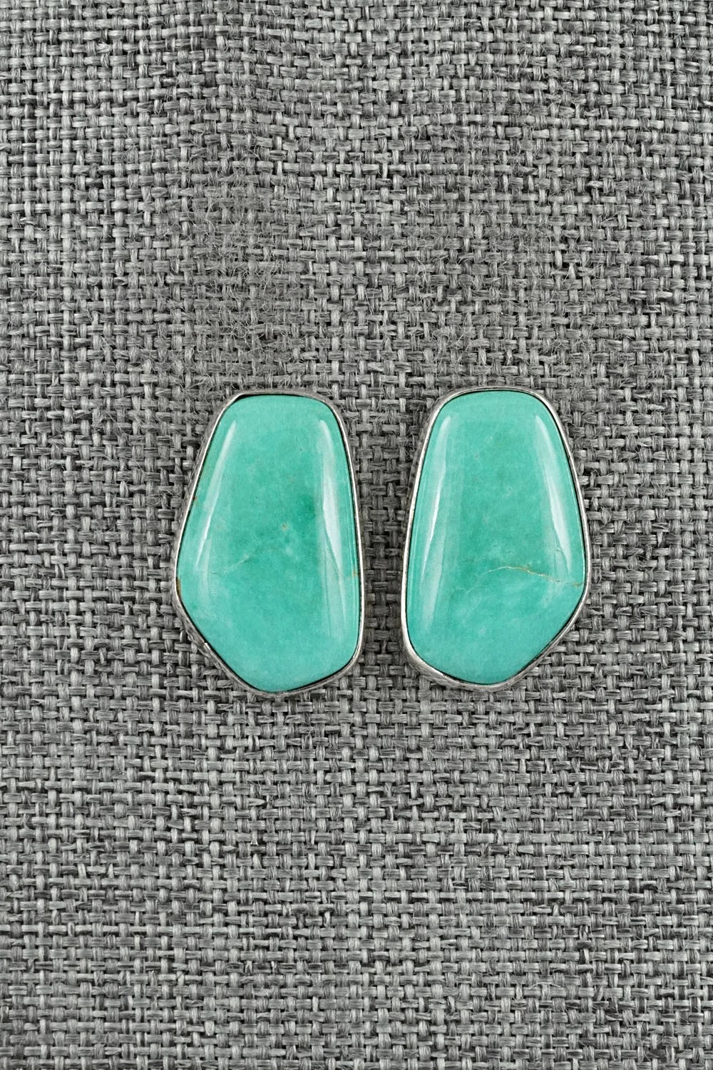 Turquoise & Sterling Silver Earrings - Eugene Gruber