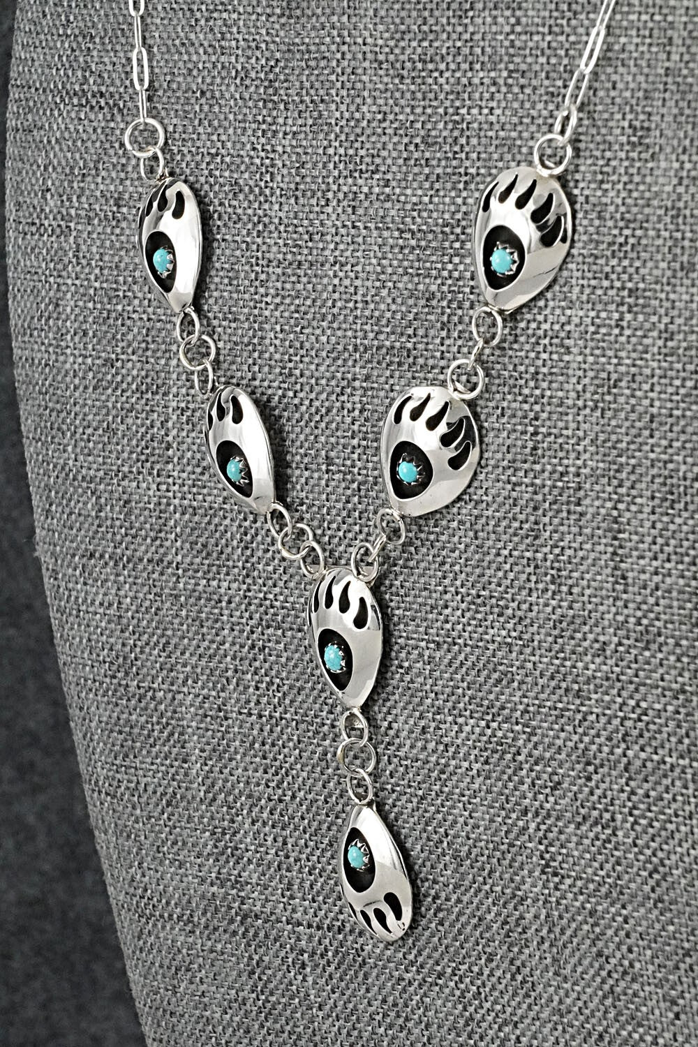 Turquoise & Sterling Silver Necklace - Leta Parker