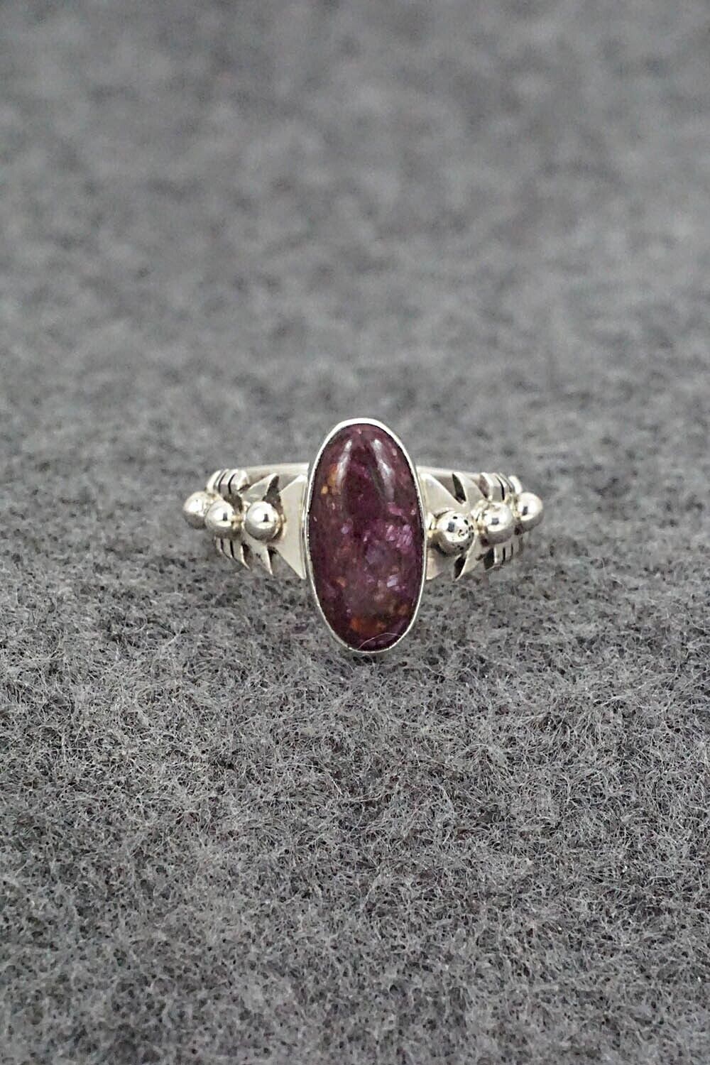 Spiny Oyster & Sterling Silver Ring - Andrew Vandever - Size 6.75