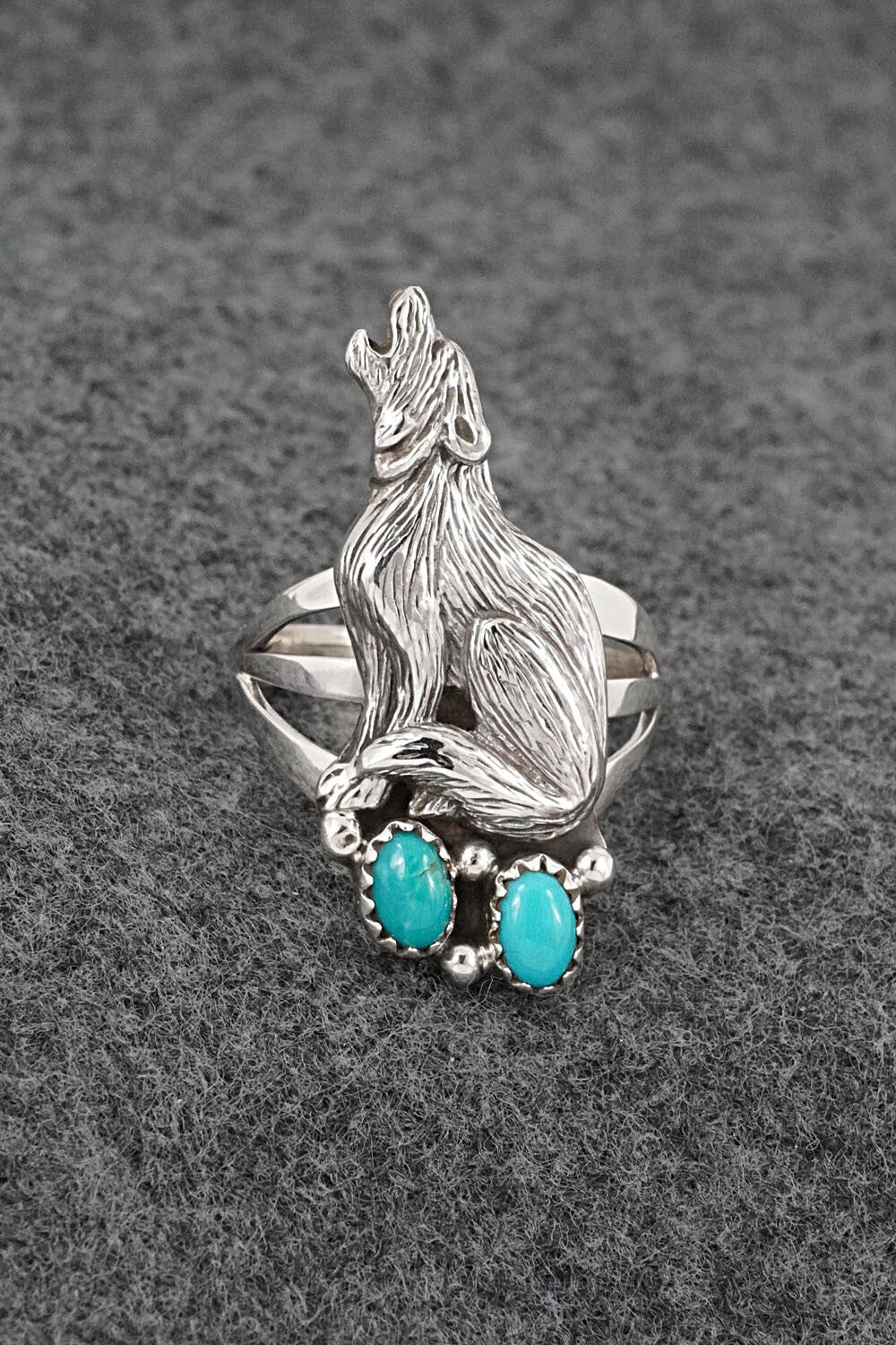 Turquoise & Sterling Silver Ring - Robert Martinez - Size 9.25