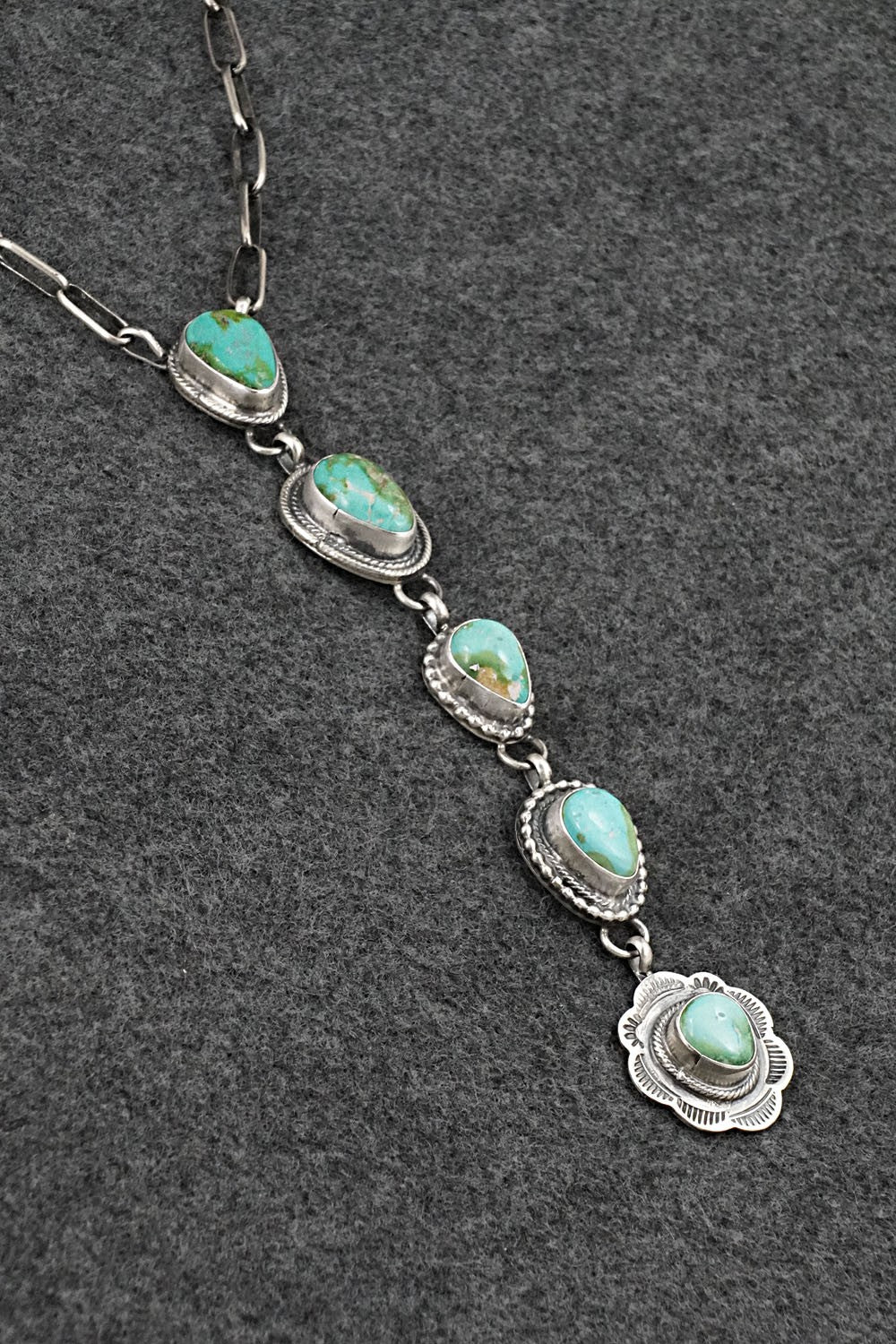 Turquoise & Sterling Silver Necklace - Bobby Johnson