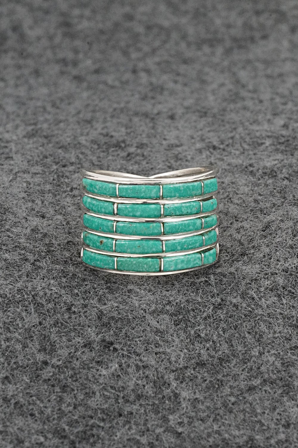 Turquoise & Sterling Silver Ring - Jamie Johnson - Size 9