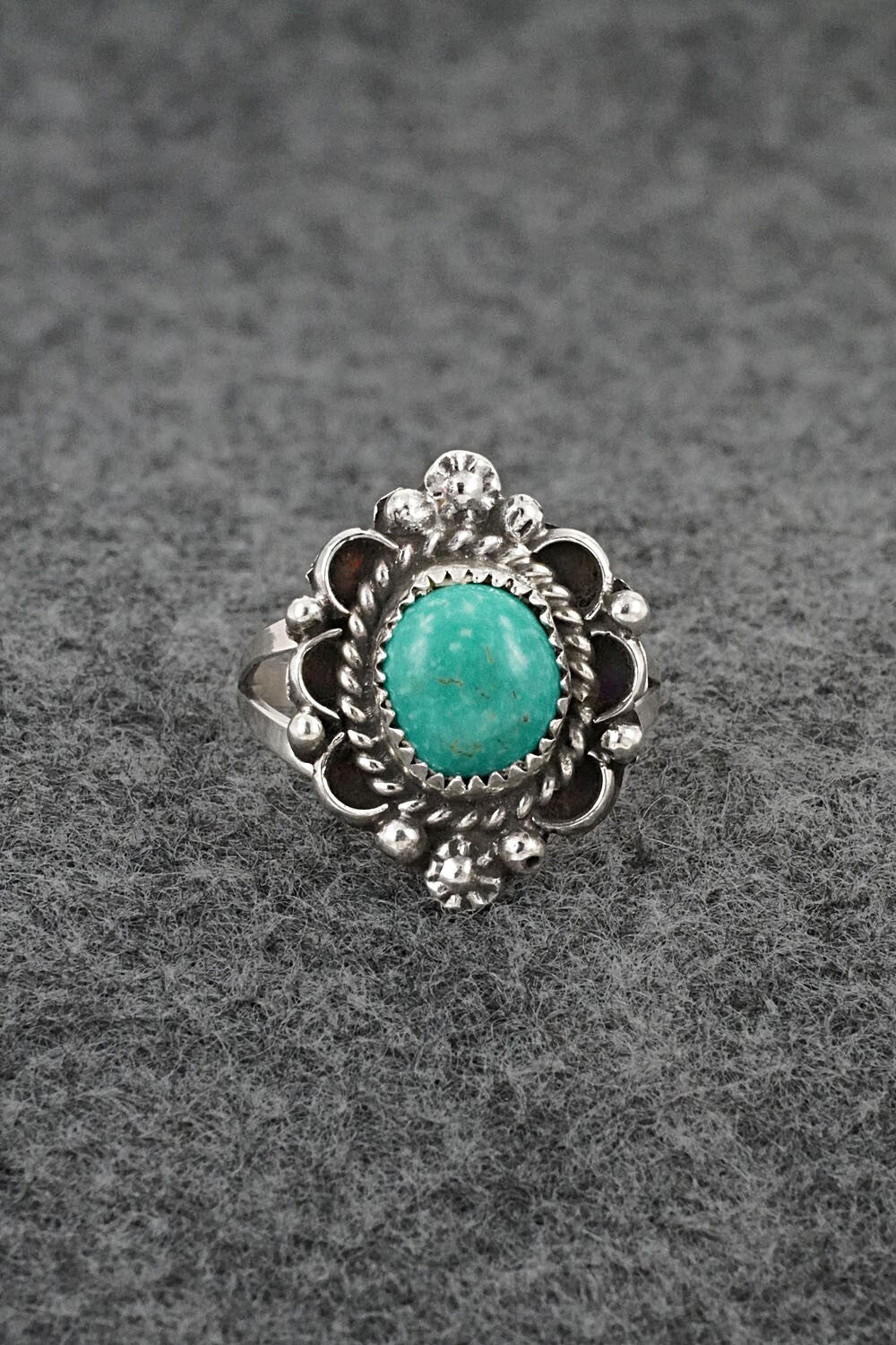 Turquoise & Sterling Silver Ring - Frieda Martinez - Size 7