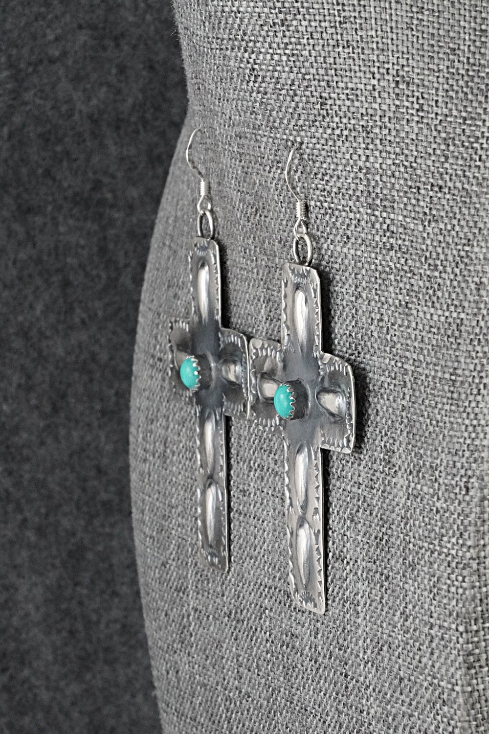 Turquoise & Sterling Silver Earrings - Tim Yazzie