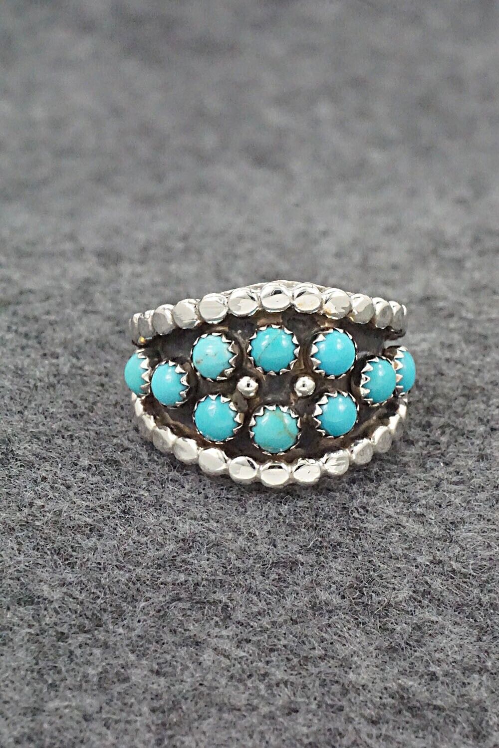 Turquoise & Sterling Silver Ring - Thomas Yazzie - Size 9