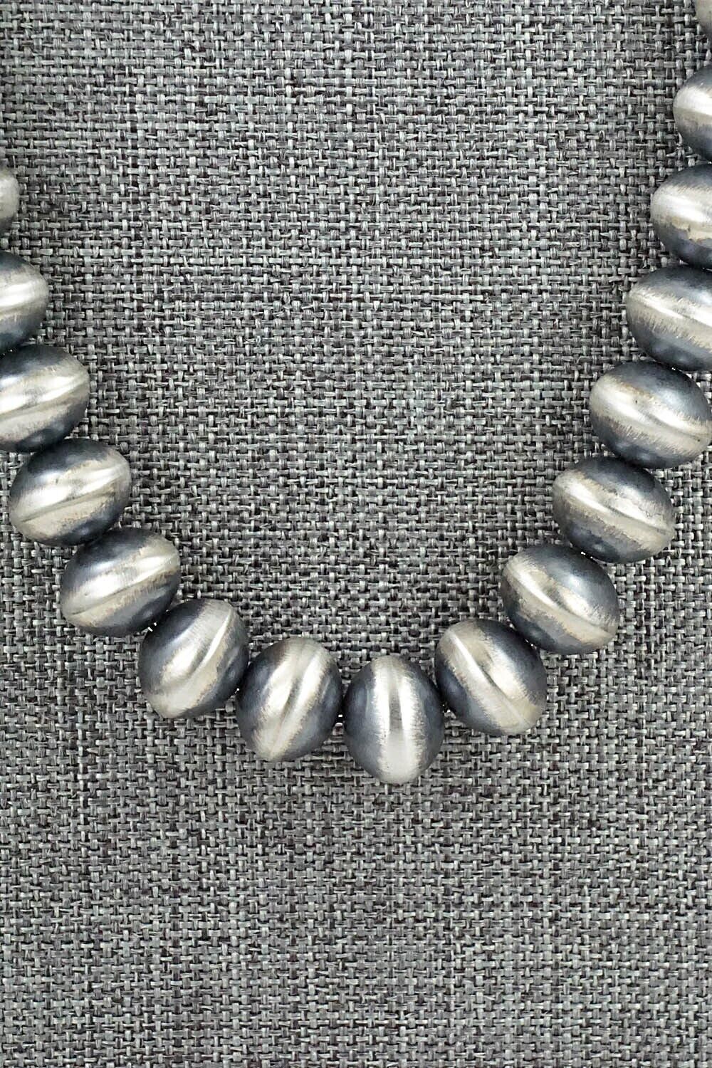 Sterling Silver Navajo Pearl Necklace 26" - Bryannen Halwood