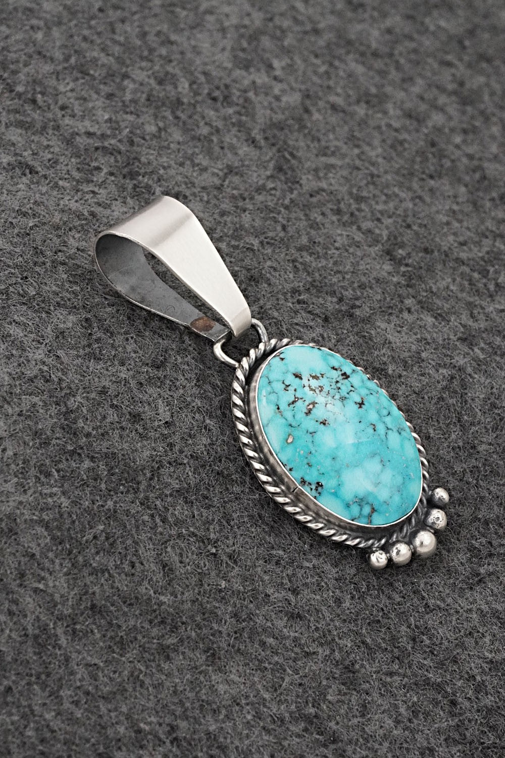 Turquoise & Sterling Silver Pendant - Rena Begay