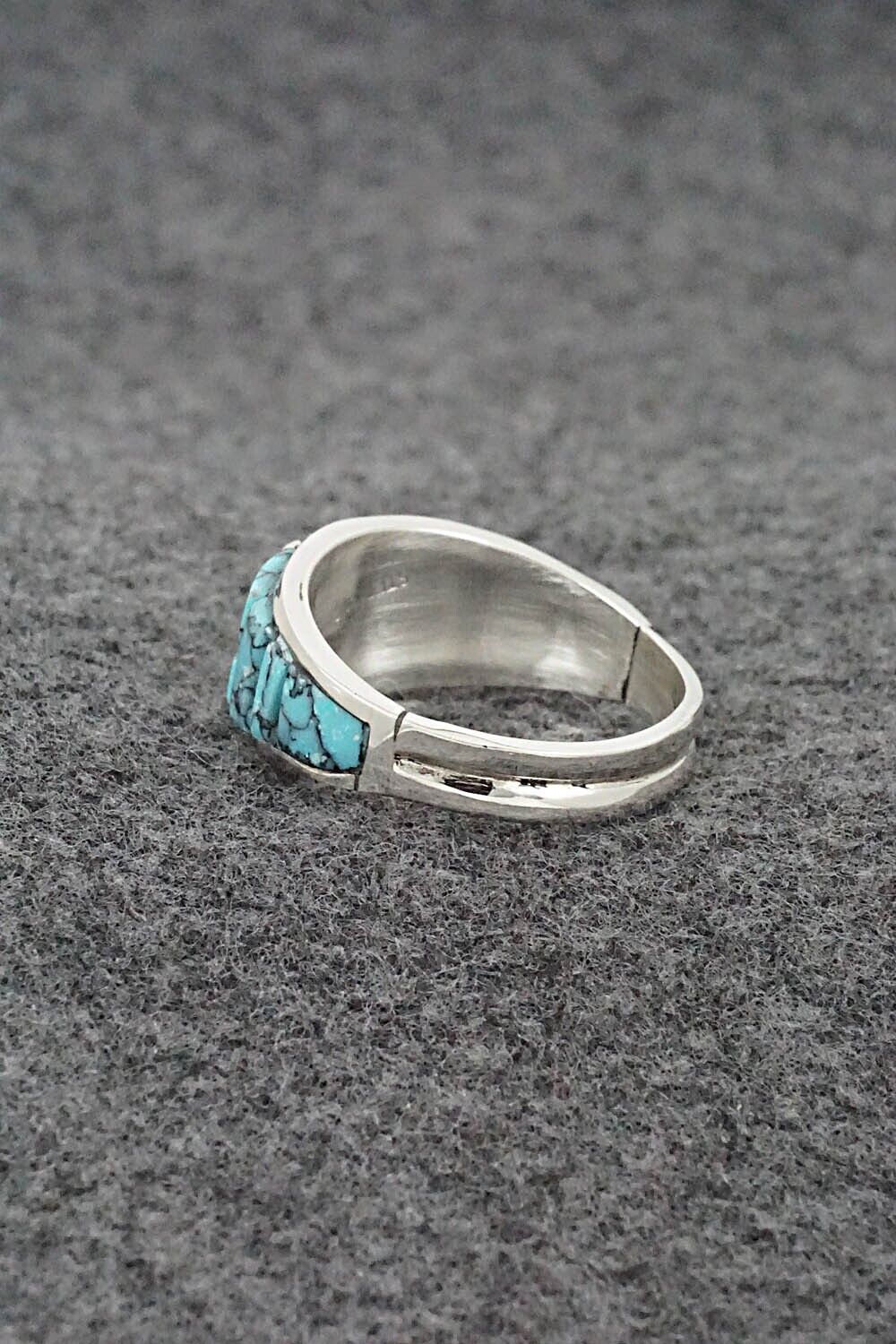 Turquoise & Sterling Silver Ring - Edison Yazzie - Size 10