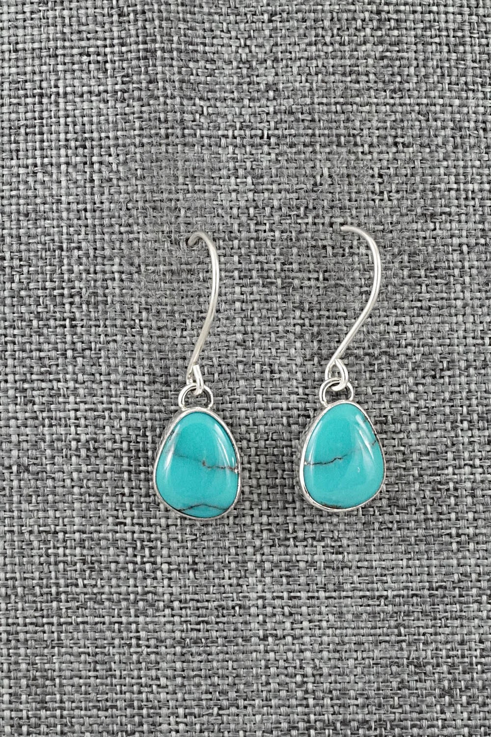 Turquoise & Sterling Silver Earrings - Eugene Gruber