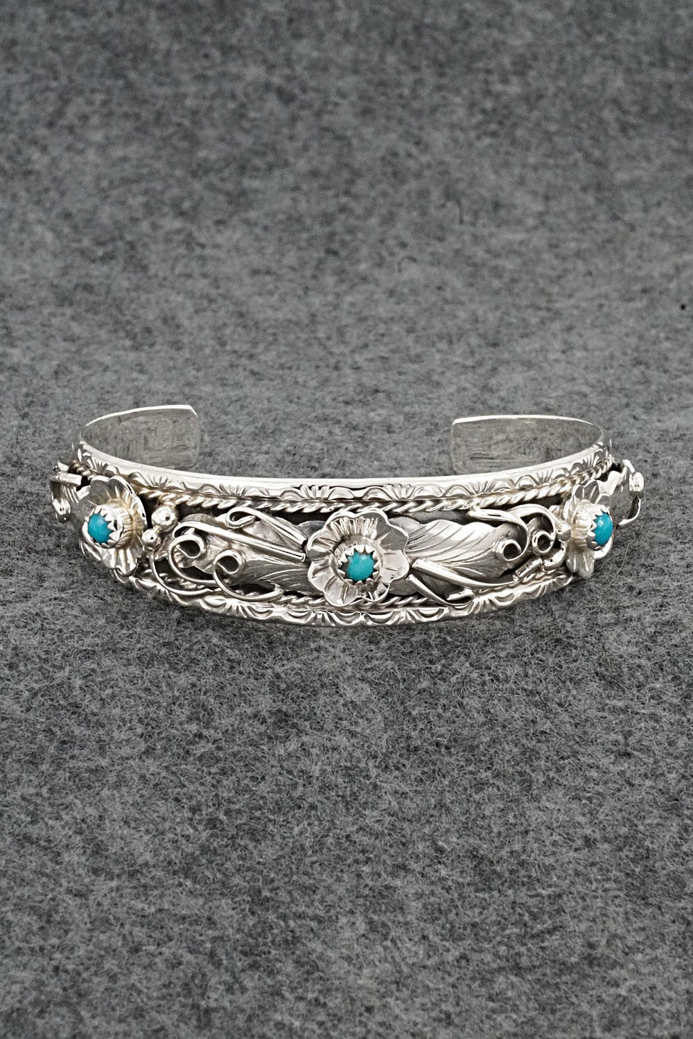 Turquoise & Sterling Silver Bracelet - Bessie Joe