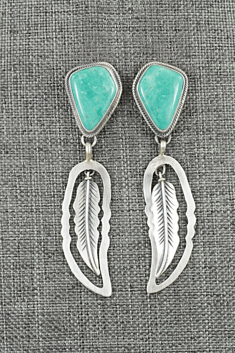 Turquoise & Sterling Silver Earrings - Darrin Livingston