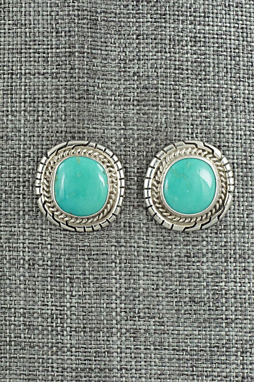 Turquoise & Sterling Silver Earrings - Monica Kanesta