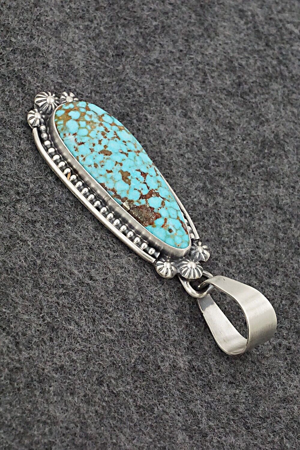 Turquoise & Sterling Silver Pendant - Darrin Livingston