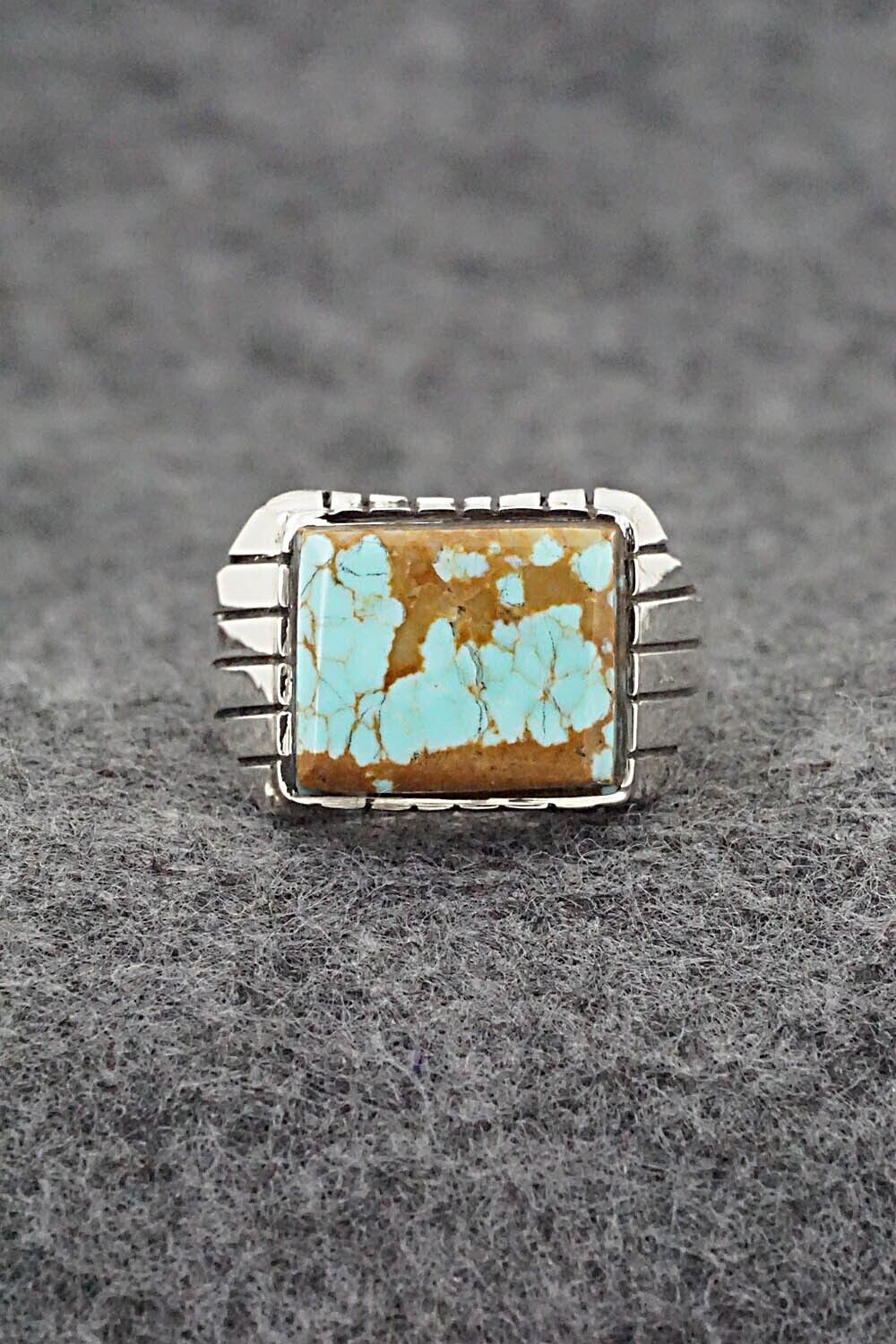 Turquoise & Sterling Silver Ring - Trevor Jack - Size 10.5