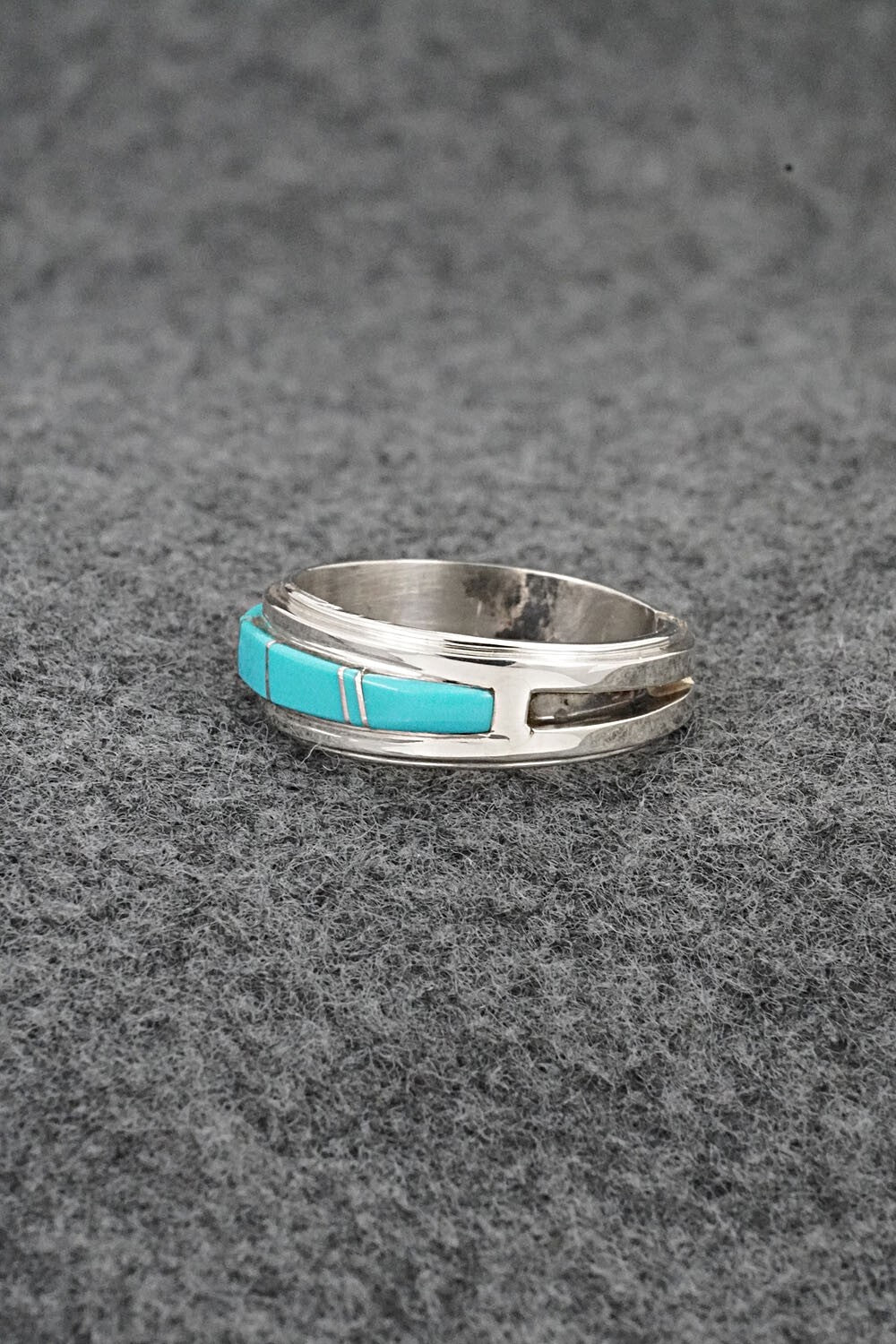Turquoise & Sterling Silver Ring - Wilbert Muskett Jr. - Size 7.5