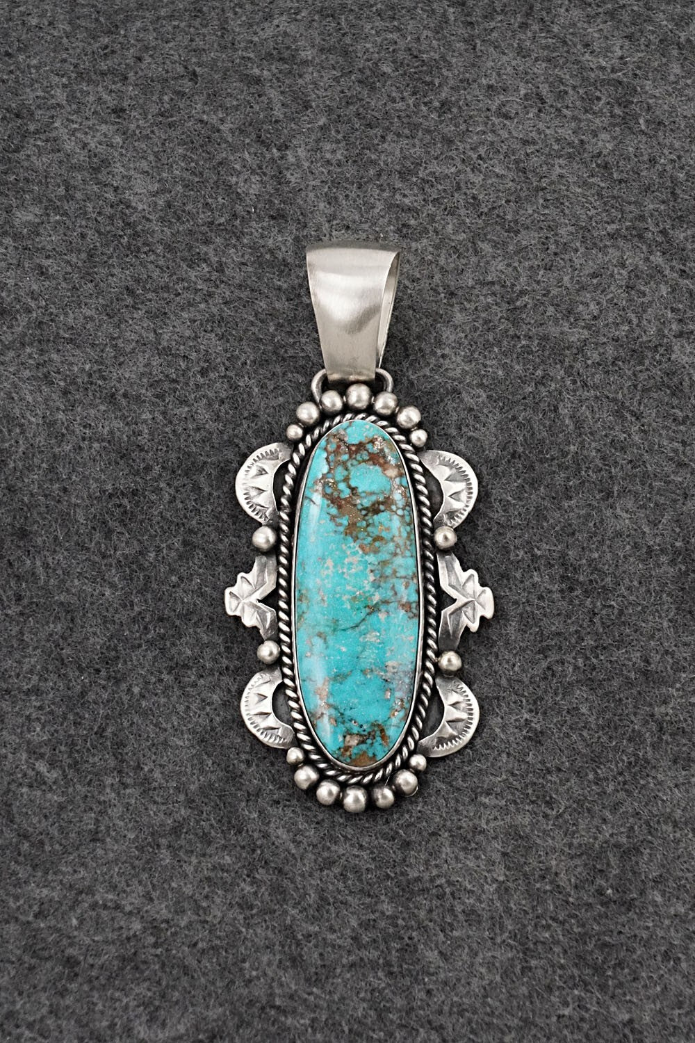 Turquoise & Sterling Silver Pendant - Paul Livingston