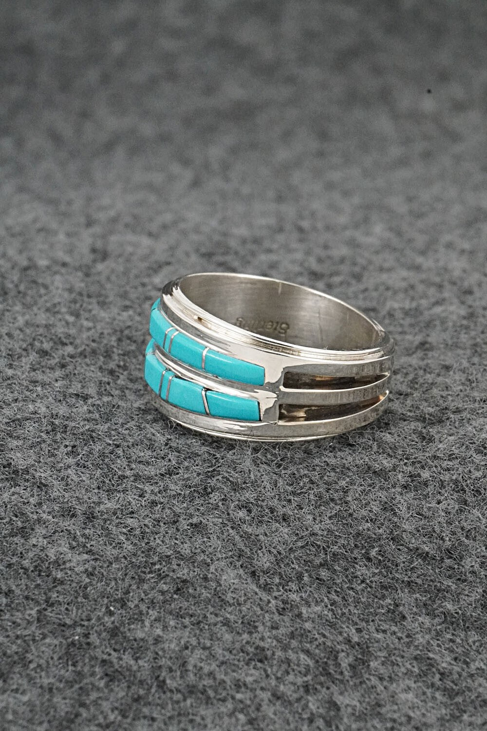 Turquoise & Sterling Silver Ring - Wilbert Muskett Jr. - Size 8