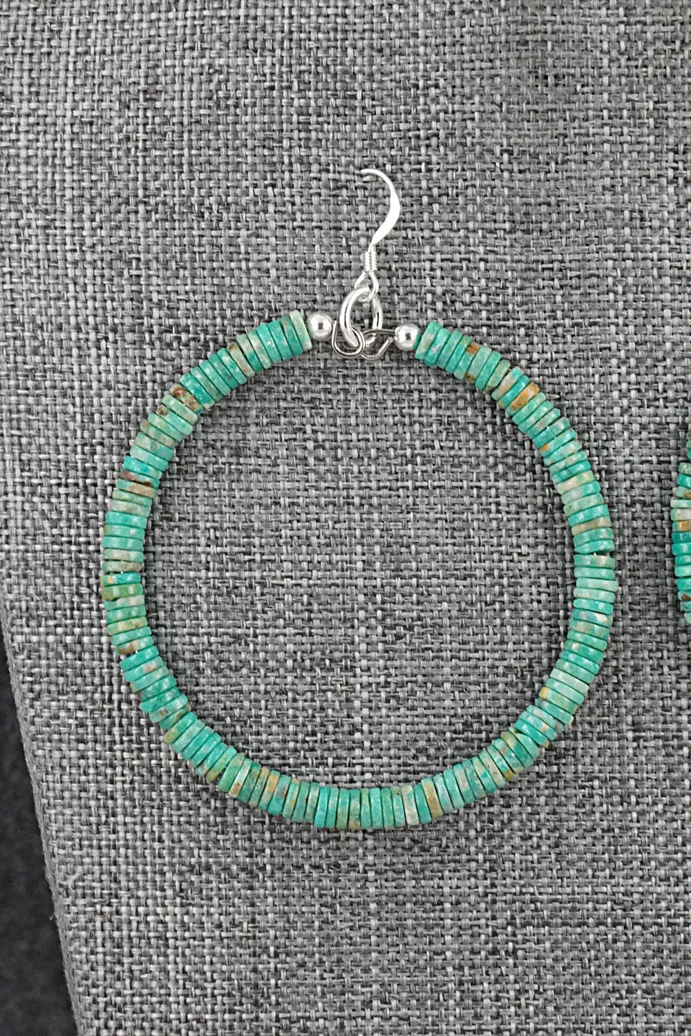 Turquoise & Sterling Silver Earrings - Doreen Jake