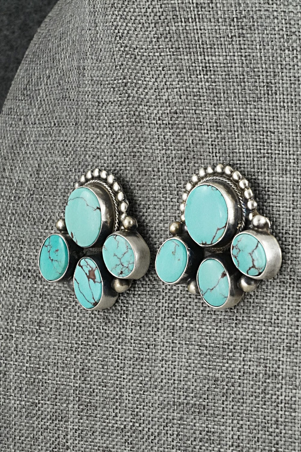 Turquoise & Sterling Silver Earrings - Kathleen Chavez