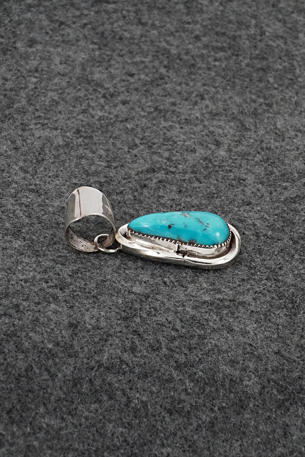 Turquoise & Sterling Silver Pendant - Ernest Hawthorne