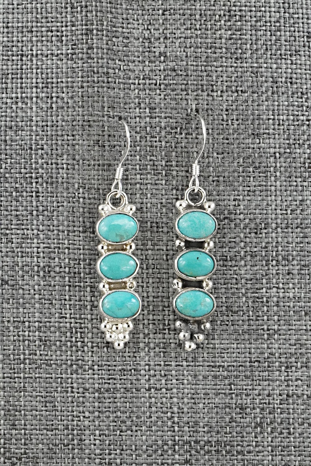 Turquoise & Sterling Silver Earrings - Gary Shorty