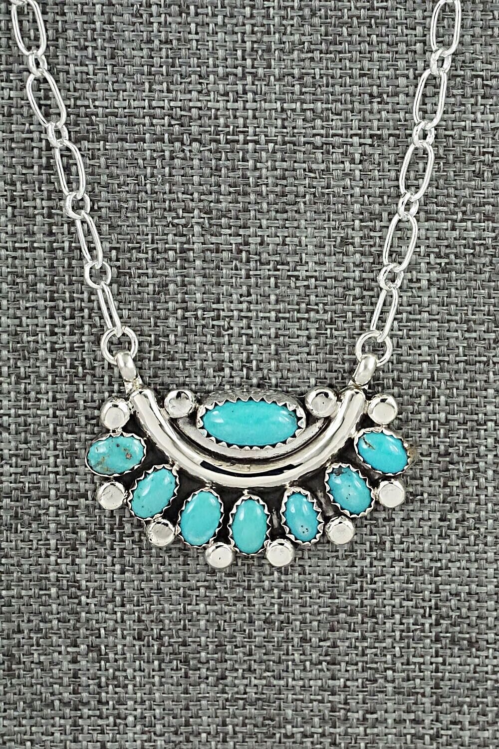 Turquoise & Sterling Silver Necklace - Sandra Sardo