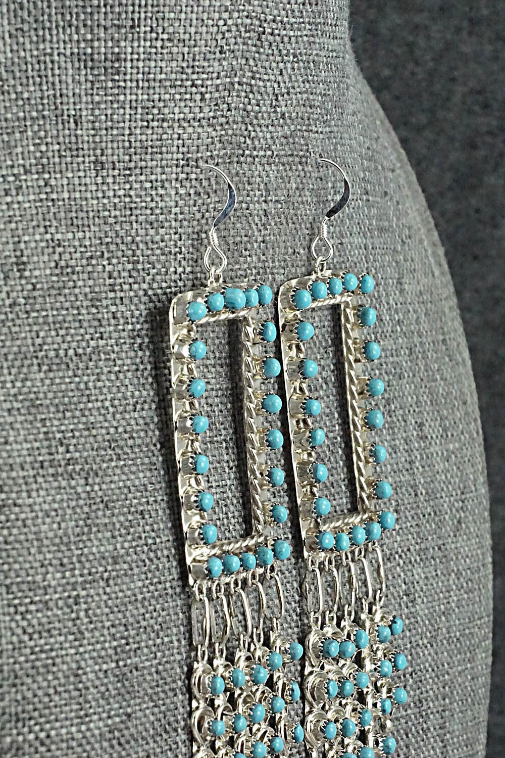 Turquoise & Sterling Silver Earrings - Wayne Johnson