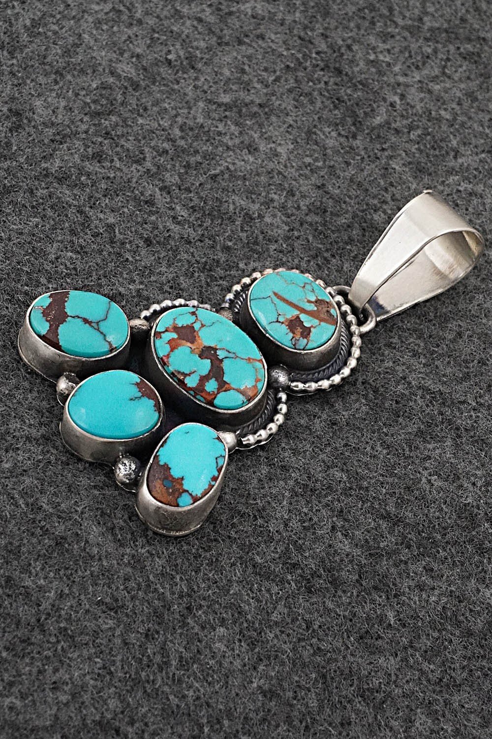 Turquoise & Sterling Silver Pendant - Darrin Livingston