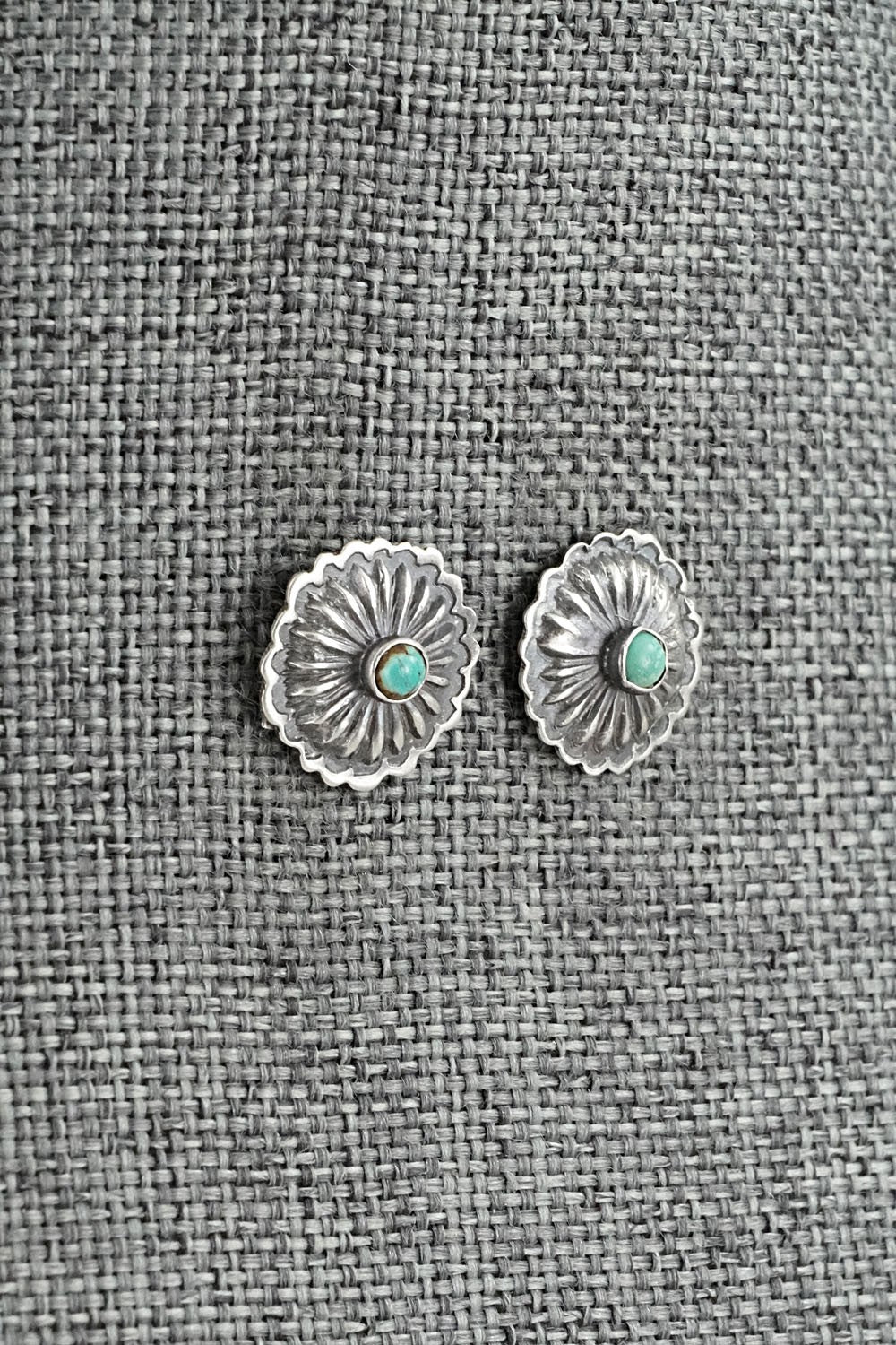Turquoise & Sterling Silver Earrings - Terry Charlie