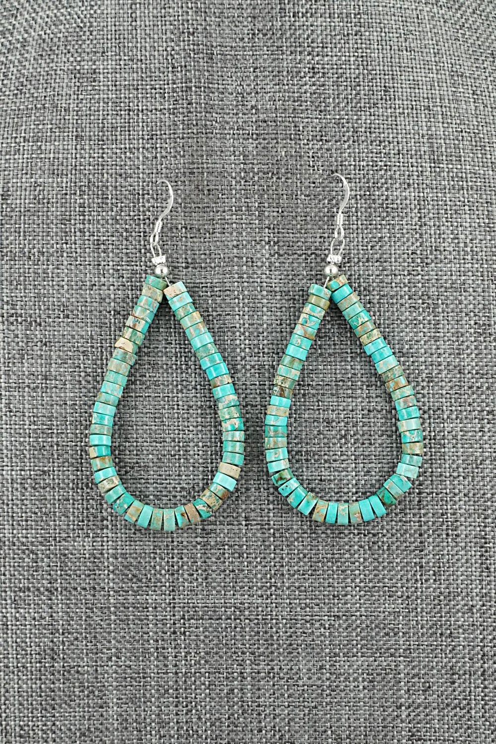 Turquoise & Sterling Silver Earrings - Doreen Jake