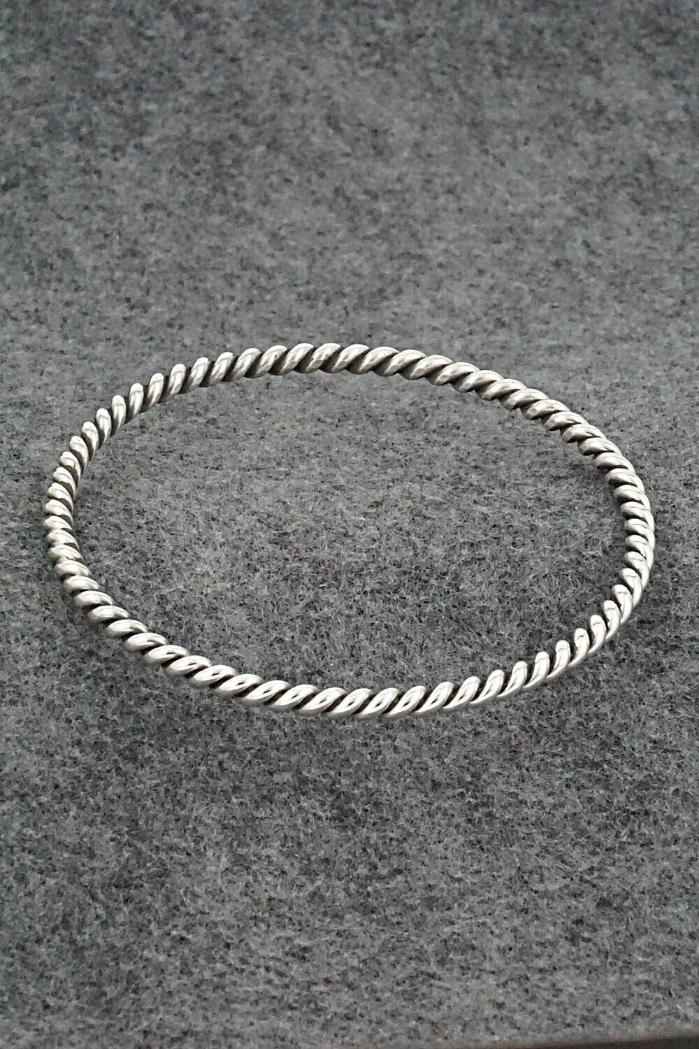 Sterling Silver Bangle Bracelet - Elaine Tahe