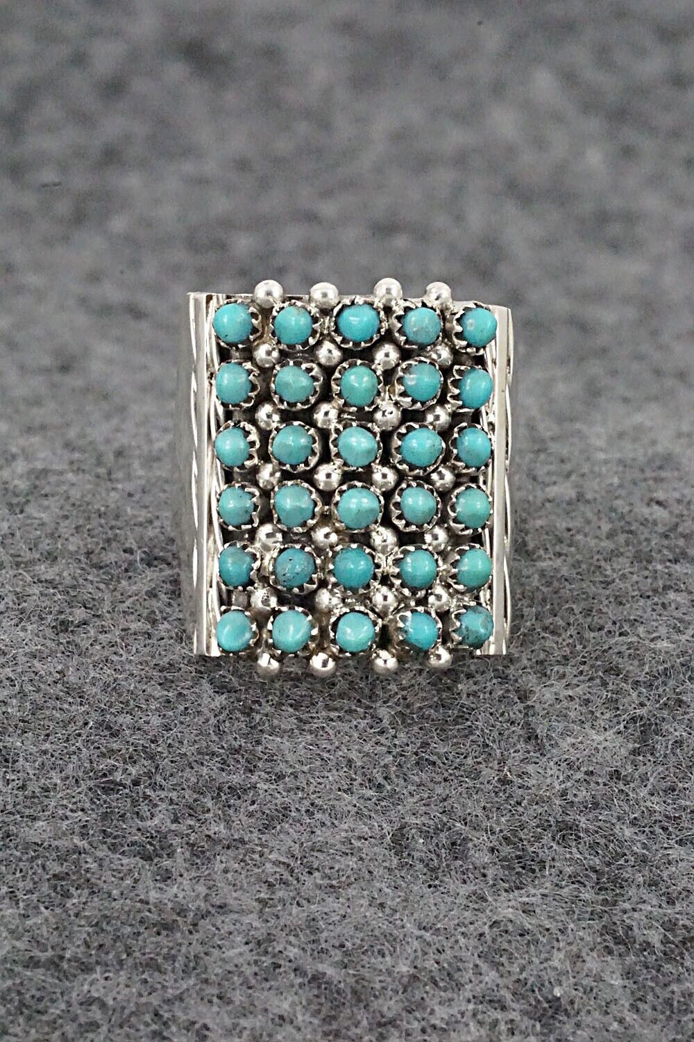 Turquoise & Sterling Silver Ring - Stephen Haloo - Size 6.75