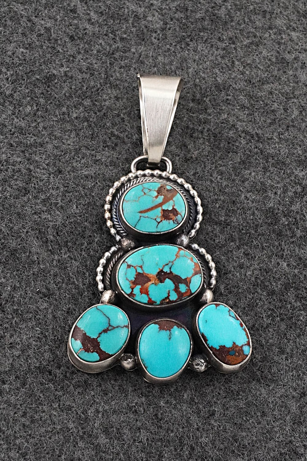 Turquoise & Sterling Silver Pendant - Darrin Livingston