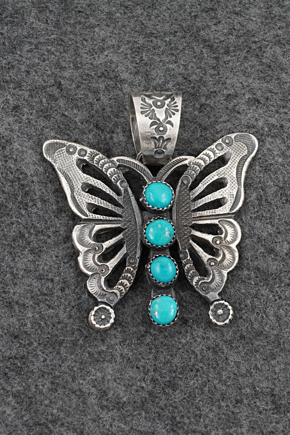 Turquoise & Sterling Silver Pendant - Eva & Linberg Billah
