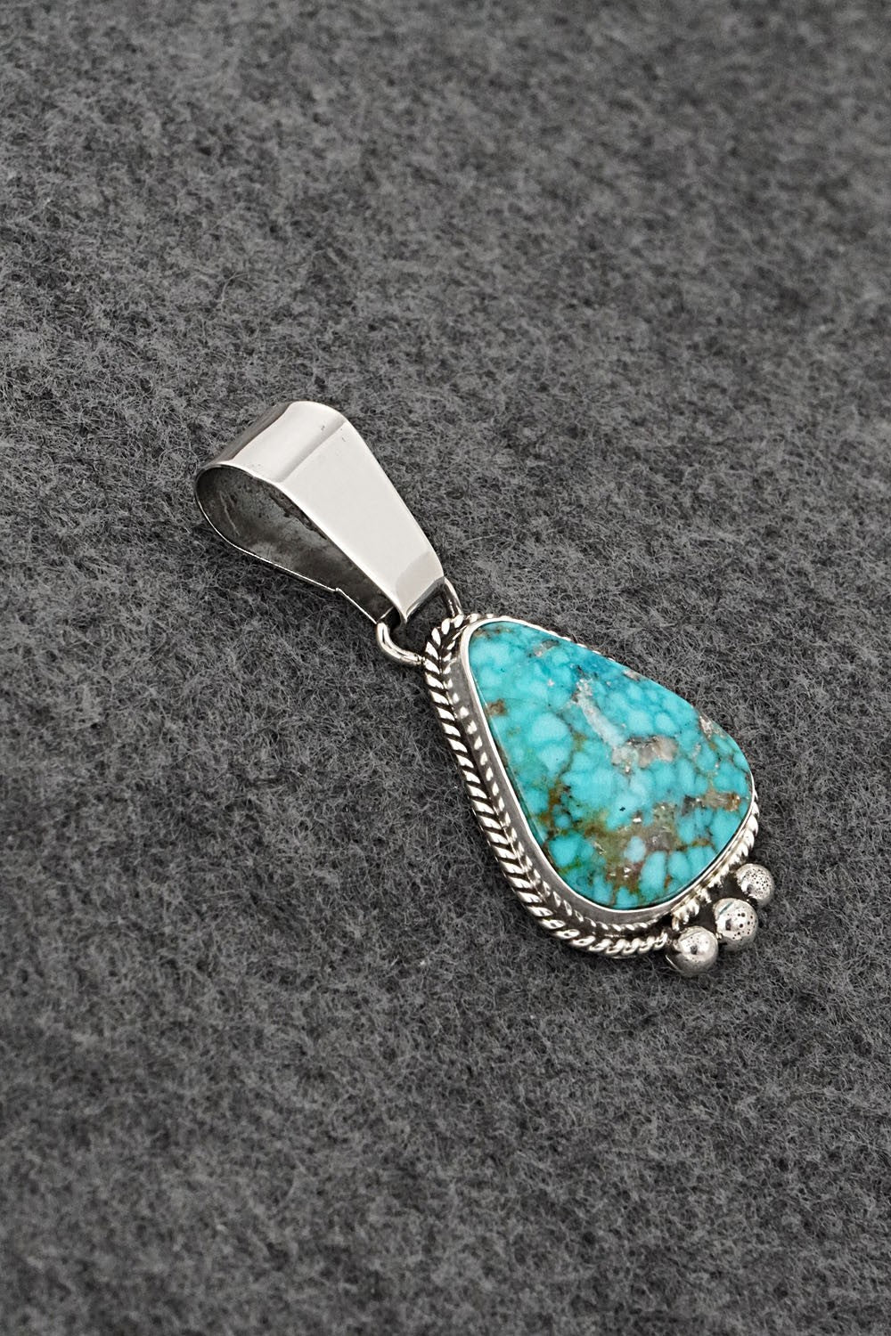 Turquoise & Sterling Silver Pendant - Rena Begay